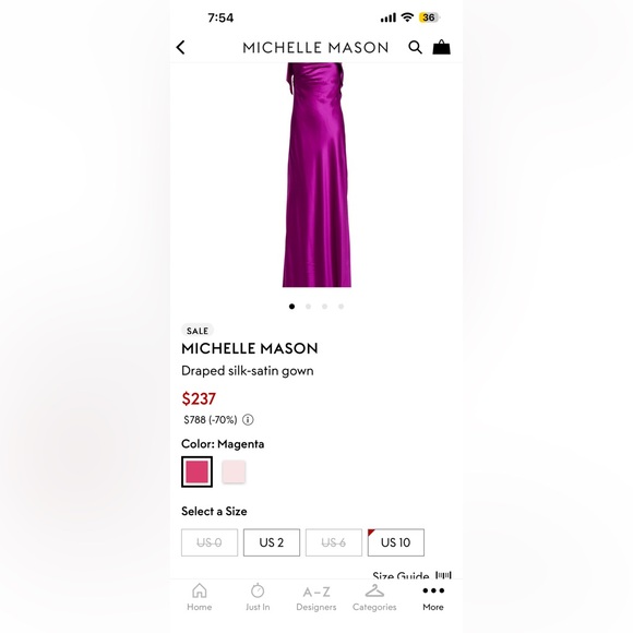 Michelle Mason Silk Gown - Picture 7 of 8